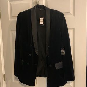 EXPRESS double breasted velvet blazer